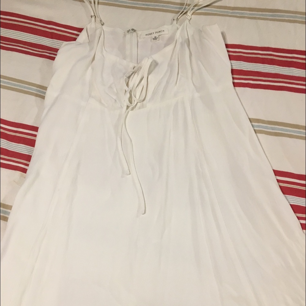 Honey Punch White Strappy Dress Size Med